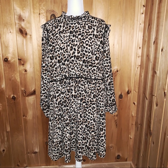 leopard print dress size 18